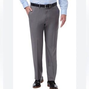 Men's Haggar Premium Comfort Slim Gray Dress Pants Sz 36X32 NWT